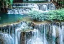 Waterfall. Free writing